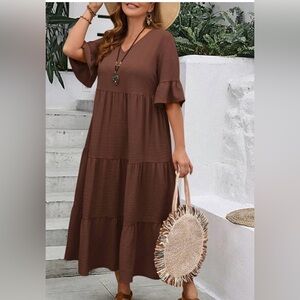 Chic Brown Maxi Dress
